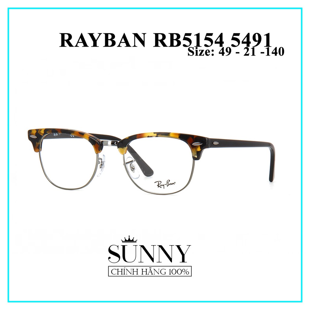 Gọng kính nam nữ Rayban RB5154-5491 - sp chính hãng có tem thẻ bảo hành toàn quốc