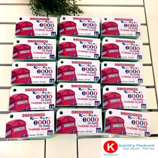 Bộ Flashcard ép nhựa 3000 từ tiếng Anh phần B | KatchUp