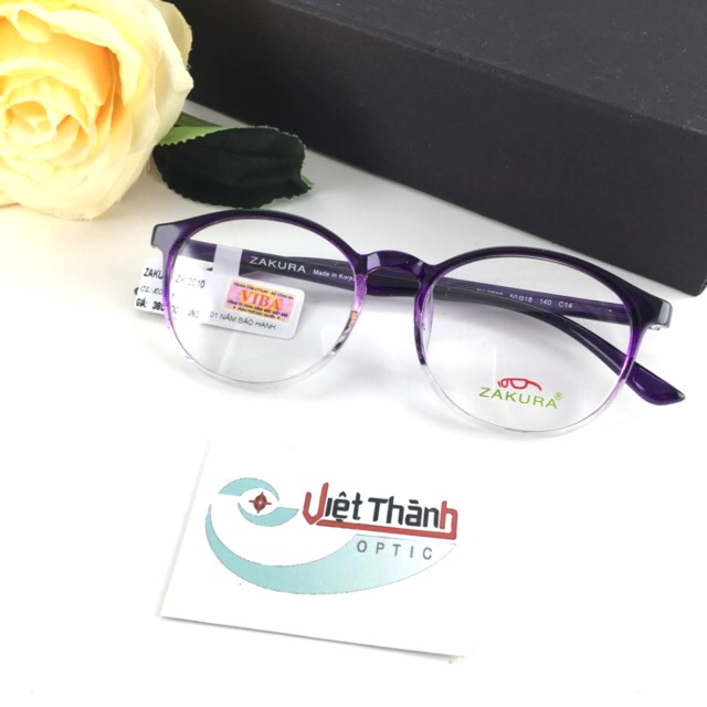 Gọng kính cận dẻo tròn ombre nhận lắp cận viễn loạn theo yêu cầu GOM7