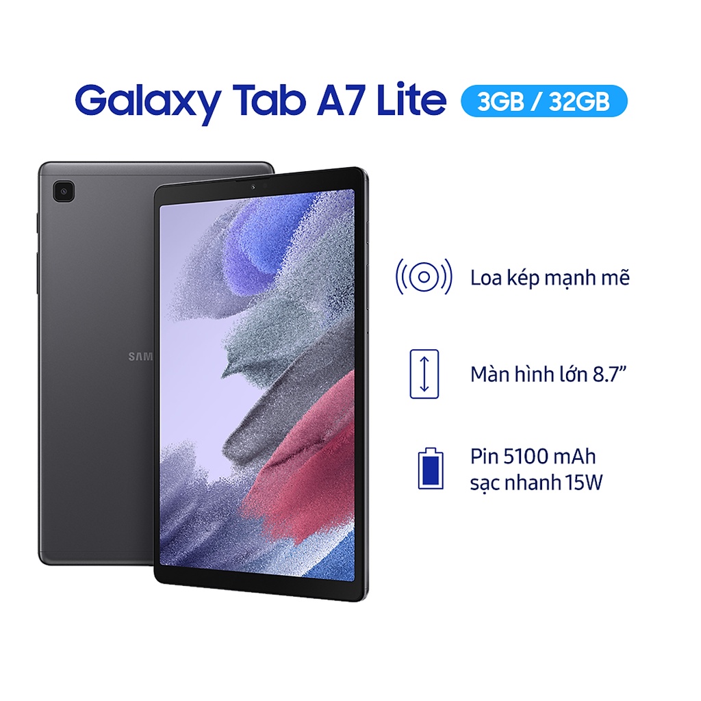 Máy tính bảng Samsung Galaxy Tab A7 Lite - BH 12 Tháng Chính Hãng | BigBuy360 - bigbuy360.vn