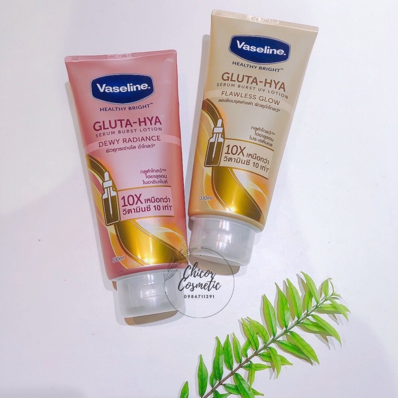 Sữa dưỡng thể trắng da Vaseline Healthy Bright Gluta-Hya