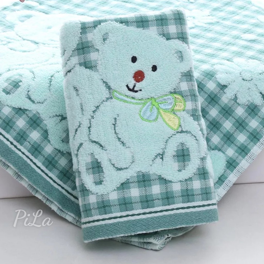Khăn Tắm, Khăn Mặt 100% Cotton Mềm Mại Hình Gấu Bông