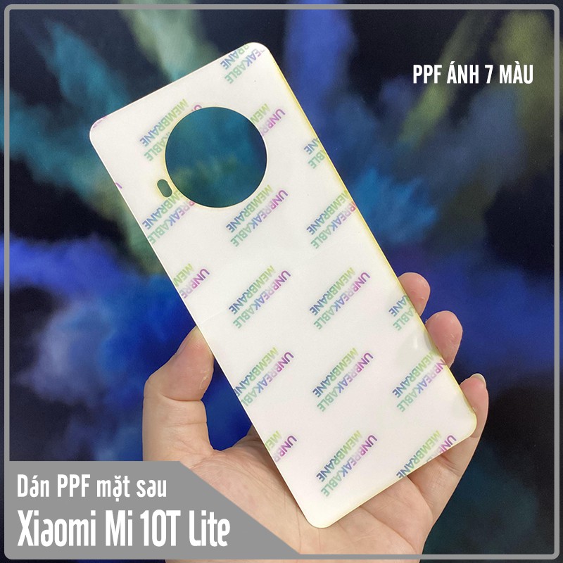 Miếng Dán PPF mặt sau cho Xiaomi Mi 10T Lite - Redmi Note 9 Pro 5G Trong suốt / Ánh 7 màu / Nhám