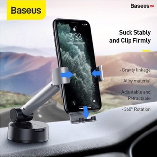 Bộ giá treo điện thoại dùng gắn kính hoặc táp lô trên xe hơi Baseus Simplism Gravity Chính Hãng