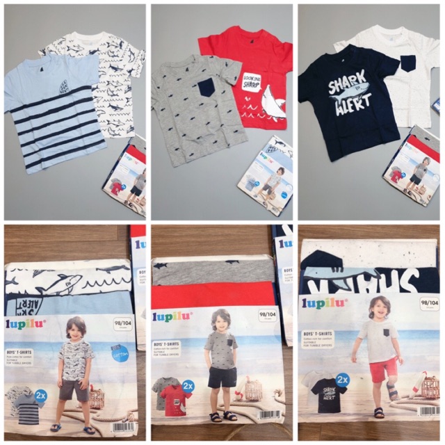 Set 2 áo bé trai Lupilu xuất dư