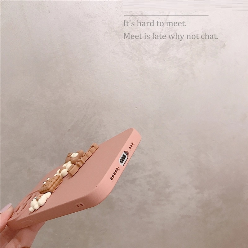 Ốp điện thoại TPU dẻo họa tiết gấu xinh xắn cho Iphone 12 Pro Max 13 Pro Max 11 Pro Max Xs Max Xr X 7plus