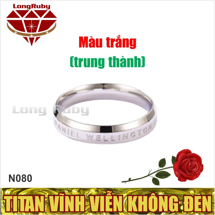 Nhẫn Cuff DW Titan Không Đen, Không Rỉ | Nhẫn Cặp Nam Nữ Thời Trang N080A