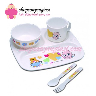 Bộ chén ly tập ăn bằng nhựa phíp Farlin PER-246