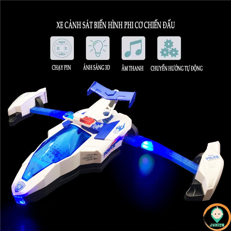 Đồ chơi cho bé ô tô máy bay biến hình phát triển trí tuệ vận động cho trẻ em JUMICO OTMB