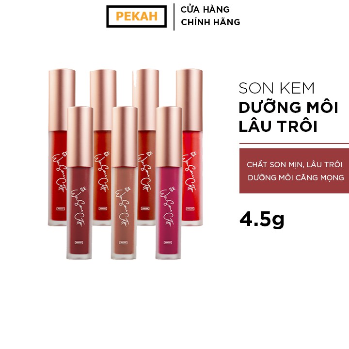 Son Kem Lì Mịn Như Nhung Lâu Trôi PEKAH Winsome Cotton Tint 4.5g