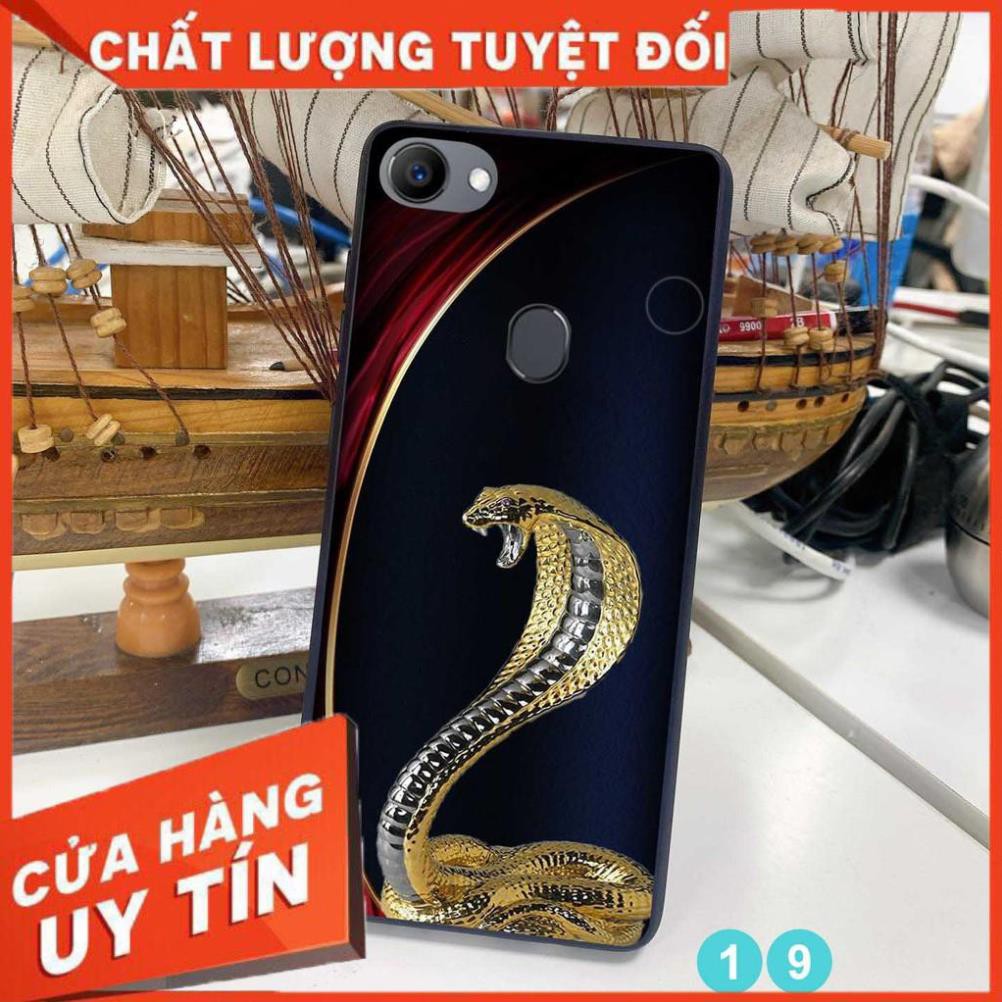 Ốp lưng in kính cường lực 3D đẹp, sắc nét họa tiết hình rồng vàng quyền lực mạnh mẽ cho điện thoại oppo F5 -  oppo F7