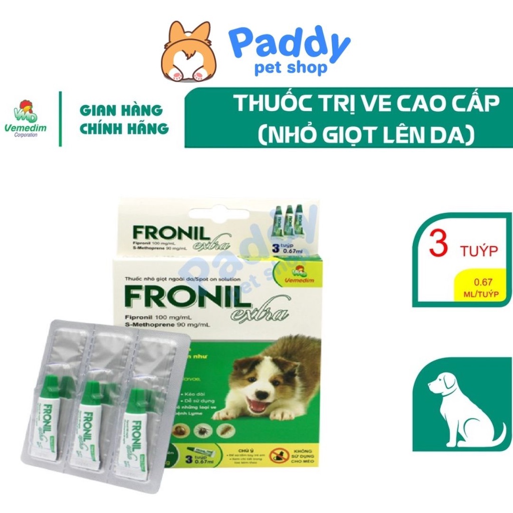 Nhỏ Gáy Ngừa Ve Rận Fronil EXTRA Cho Chó Trên 2 Tháng