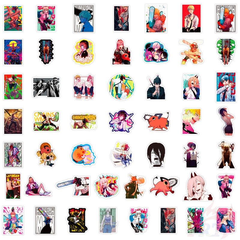 50Pcs/Set ❉ Chainsaw Man - Series 04 Anime Cartoon Stickers ❉ Pochita DIY Fashion Mixed Waterproof Doodle Decals Stickers
