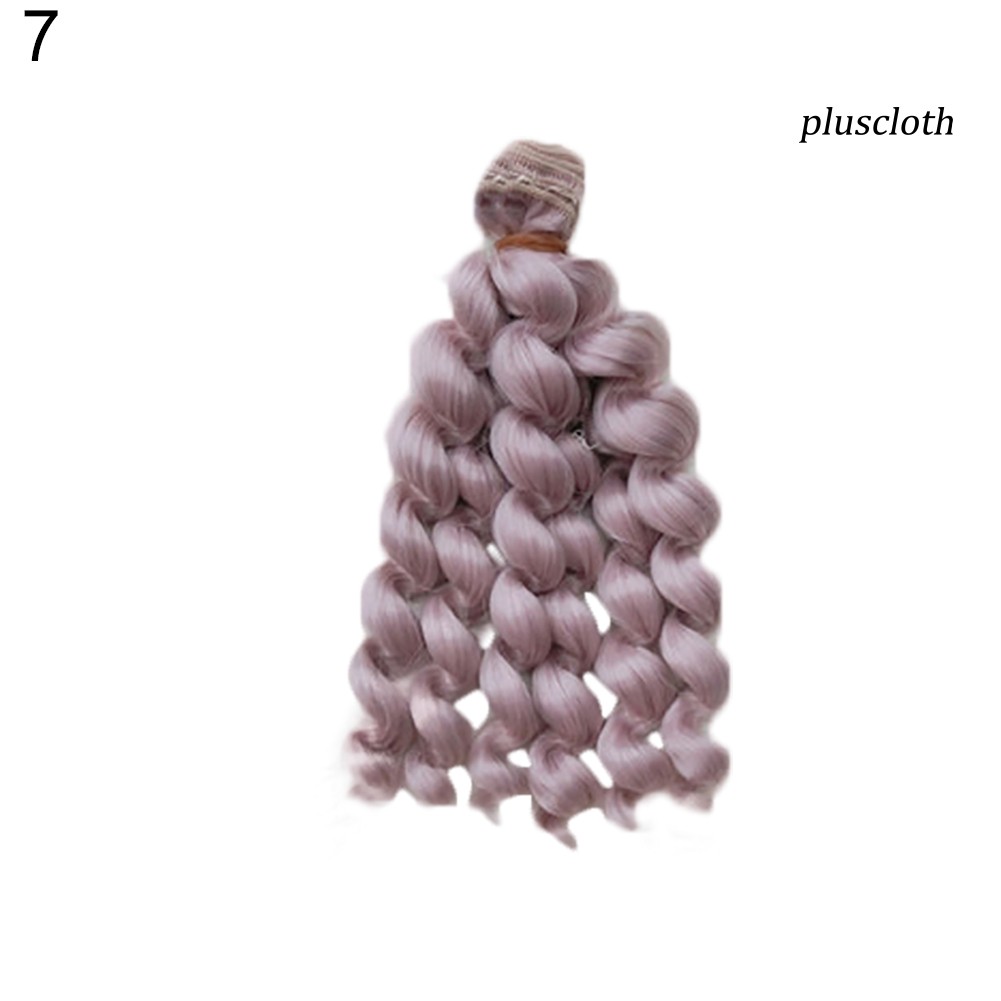 Tóc Giả Xoăn Dài Thời Trang Cho Búp Bê 20cm