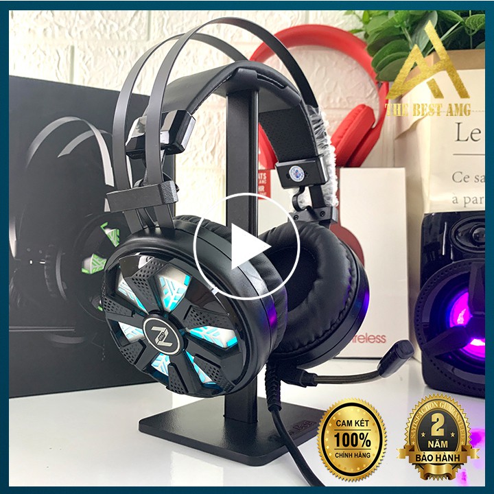 Tai Nghe Gaming Có Rung LED 7 Màu Headphone Chụp Tai Có Mic ZIDLI ZH7  - Tay Nghe Nhạc Máy Vi Tính PC Laptop Game Thủ