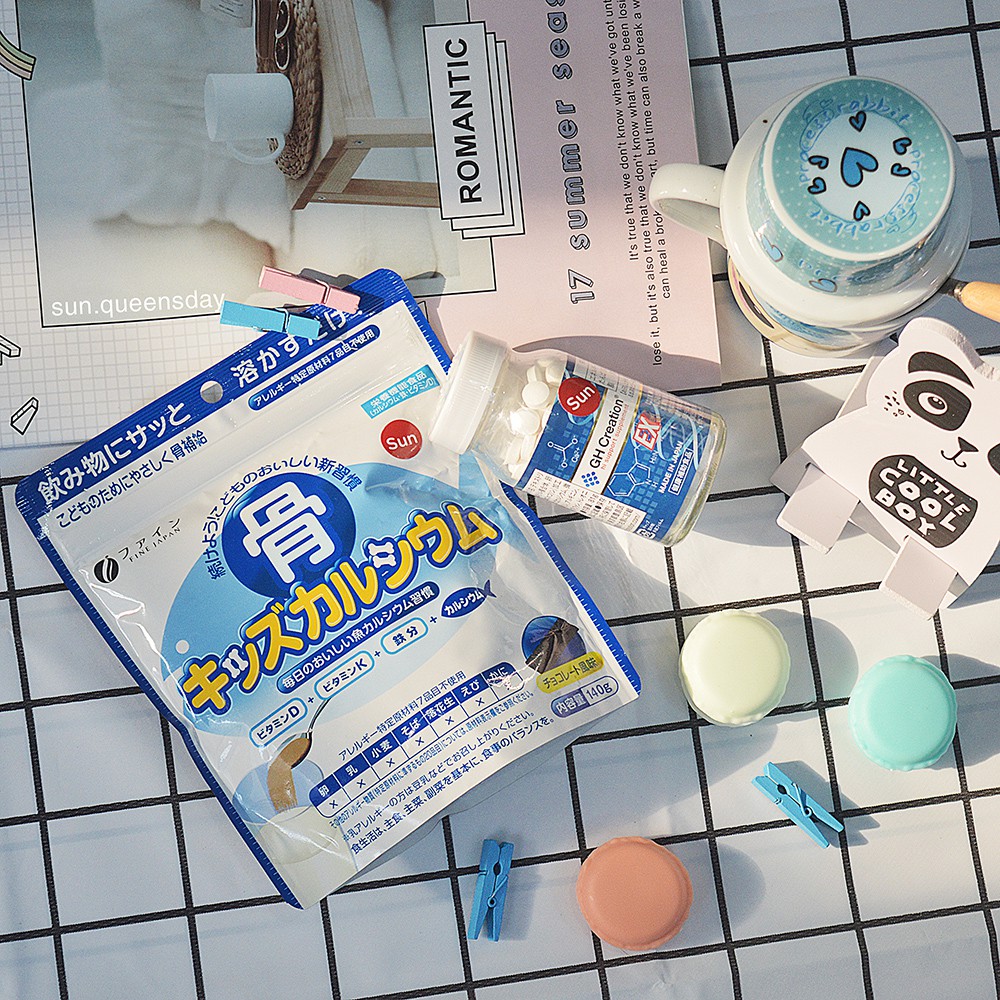 Viên Tăng Chiều Cao GH Creation +Bột Bone's Calcium for Kids bổ sung Canxi Cá Tuyết Nhật Bản