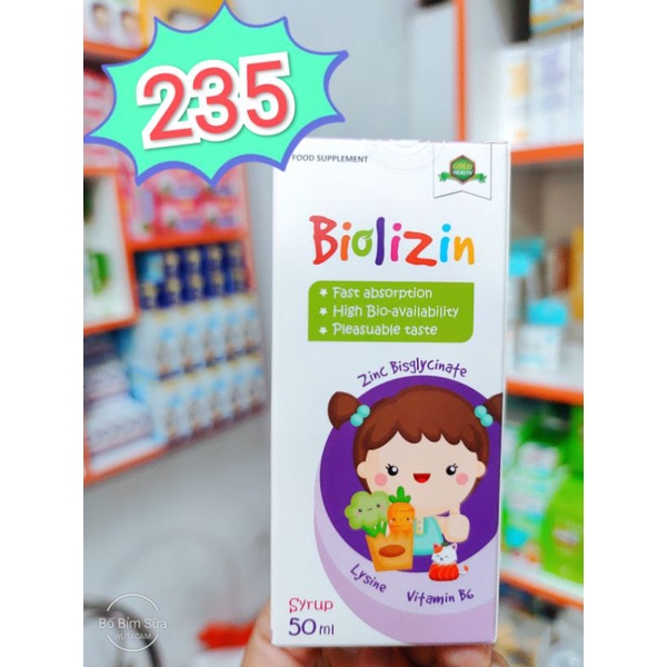 🆘 Kẽm Hữu Cơ Biolizin 50ml Giúp Bé Ăn Ngon + Tăng Đề Kháng