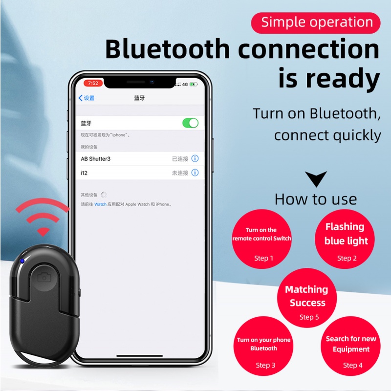 Điều Khiển Chụp Ảnh Từ Xa Không Dây Bluetooth 4.0 HdoorLink Cho Điện Thoại Android