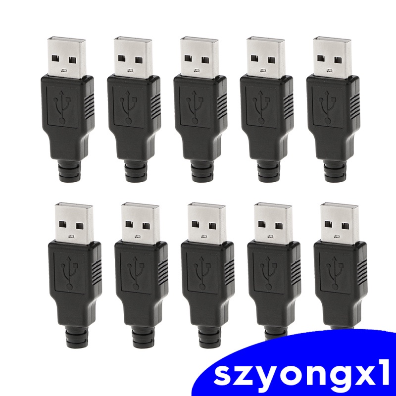 Set 10 Đầu Nối Usb Type-A 4pin Đen