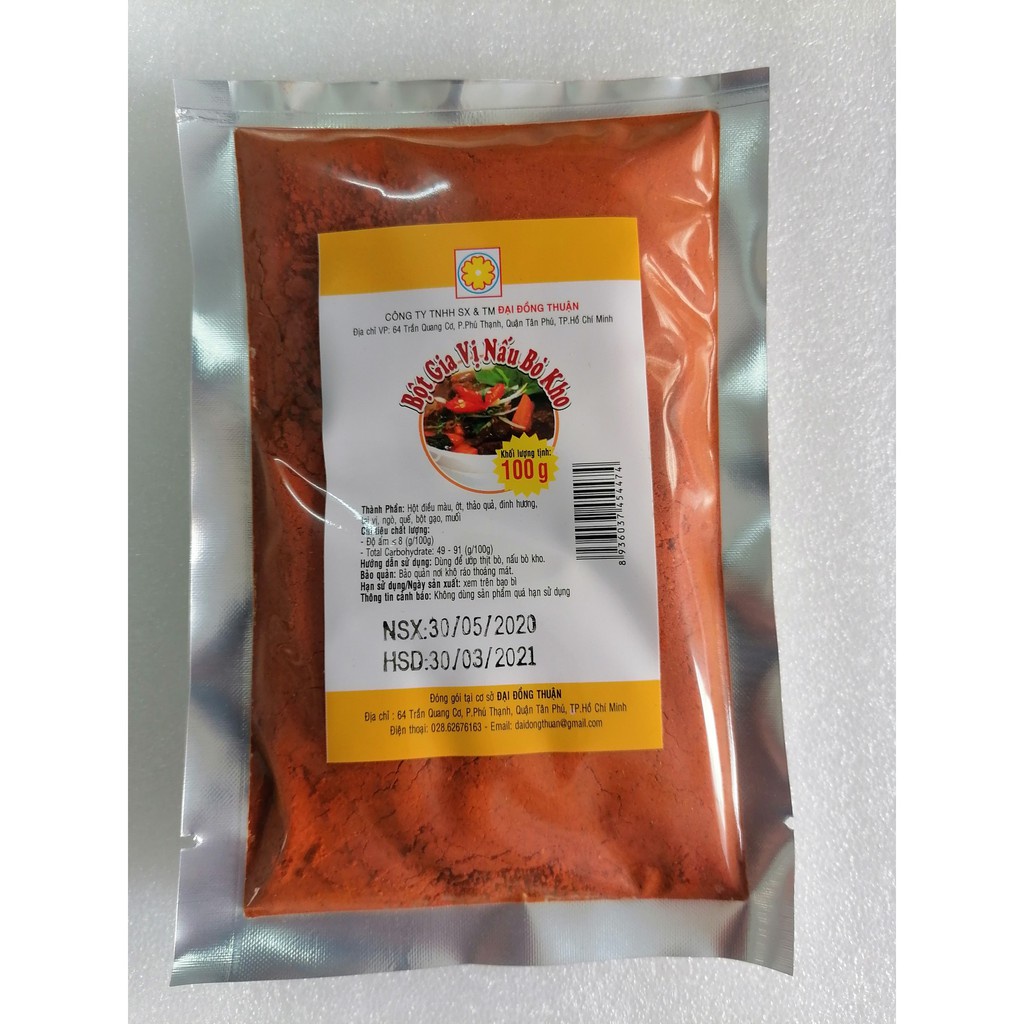 Bột Gia Vị Nấu Bò Kho Đại Đồng Thuận 100g