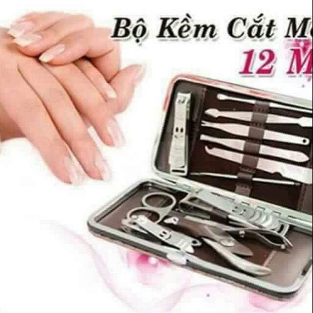 Bộ kềm cắt móng 12 món kèm hộp đựng sang trọng