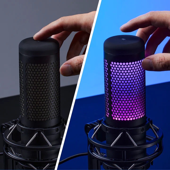 Microphone thu âm HyperX QuadCast S Trắng - Led RGB