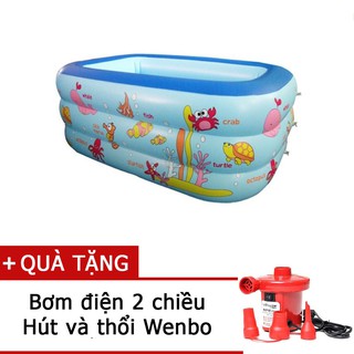 Bể bơi phao cho bé 3 tầng kích thước 1M3
