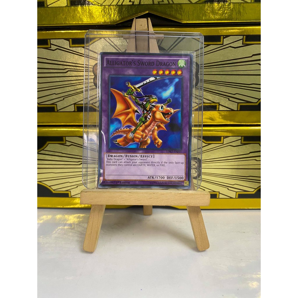 [ Dưa Hấu Yugioh ] Lá bài thẻ bài Combo Alligator's Sword Dragon - Tặng bọc bài nhựa bảo quản