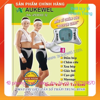 Máy massage xung điện trị liệu Aukewel Doctor Care Vip Model AK-2000 III, 8 miếng dán