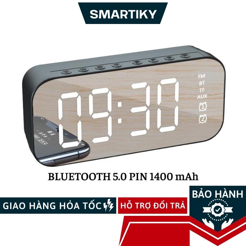 Loa Bluetooth Đồng Hồ Mini , Loa Không Dây Thông Minh - Đèn Ngủ - Màn Hình Soi Gương