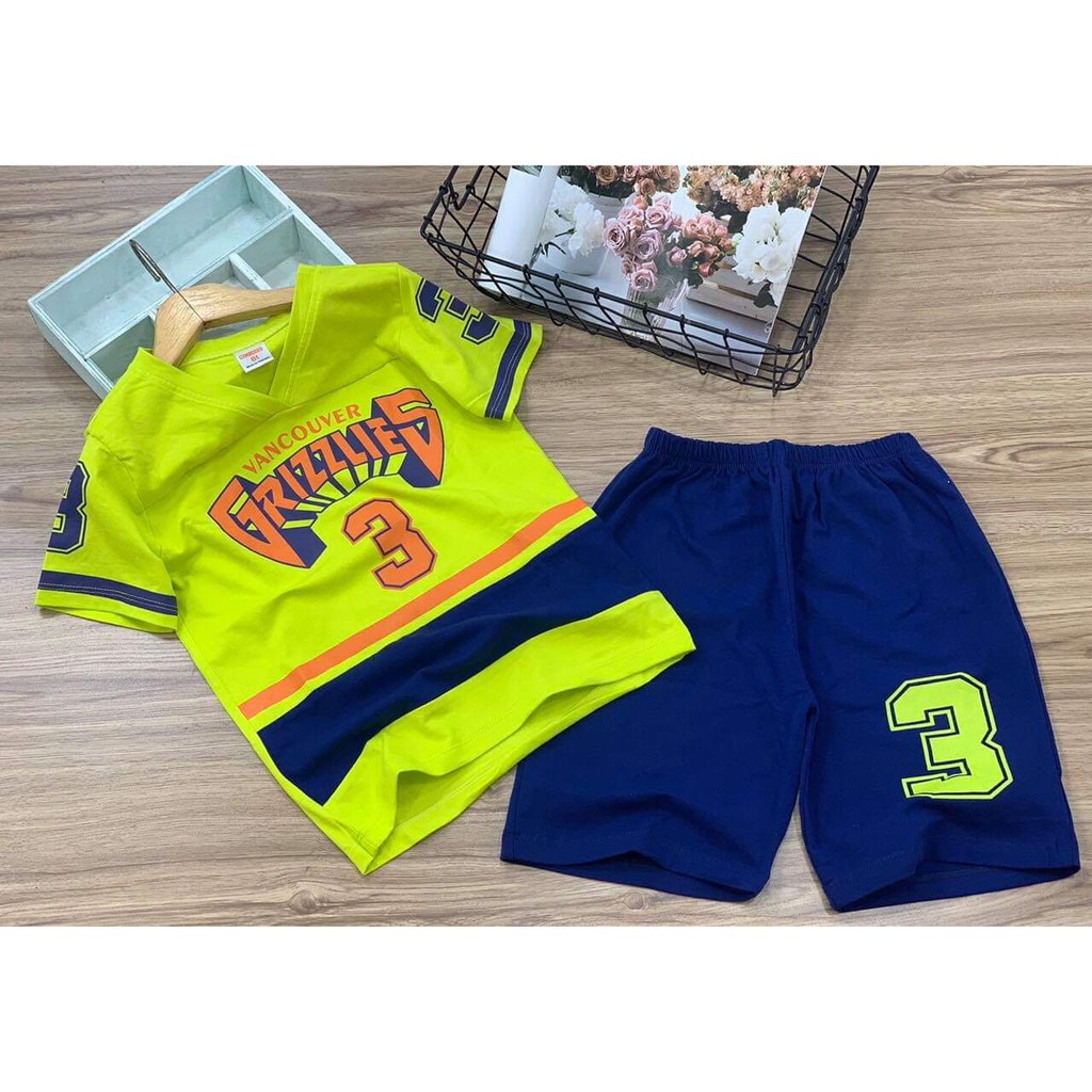 [20-40 ký] BỘ TAY NGẮN THUN COTTON CÁ TÍNH BÉ TRAI - ĐỒ BỘ TRẺ EM