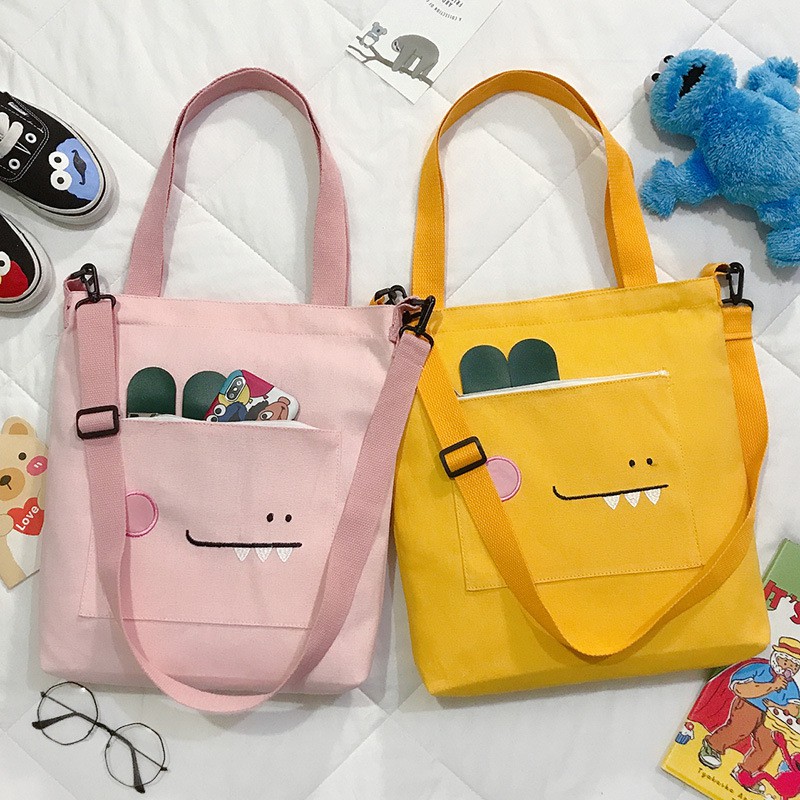 Túi Vải canvas  Đeo Chéo Tote Thời Trang HÀN QUỐC TAKASTORE TV43