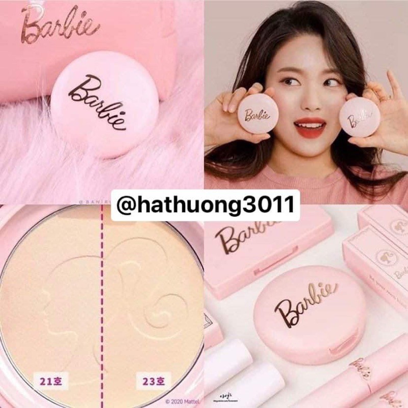 PHẤN PHỦ KIỀM DẦU [BARBIE] X EGLIPS Blur Powder Pact phiên bản giới hạn Barbie