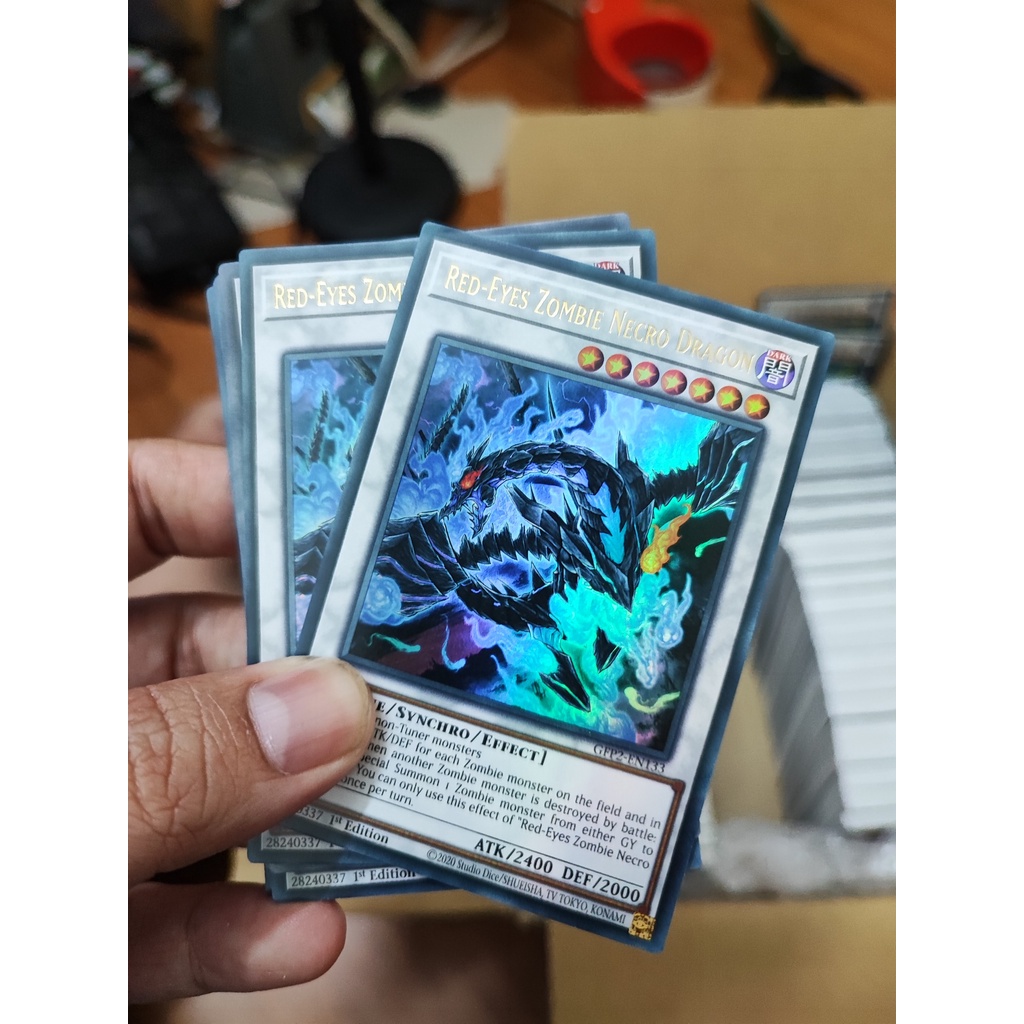 1 lá thẻ bài Red-Eyes Zombie Necro Dragon - GFP2-EN133 - Ultra Rare 1st Edition
