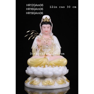 Tượng quan âm đá 12in cao 30 cm