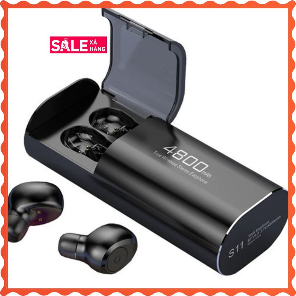 Tai nghe Bluetooth Không Dây Nhét Tai Kiêm Sạc Dự Phòng Amoi S11 TWS Nâng Cấp Hơn i7, i9, i12, F9, F9 Pro H5H