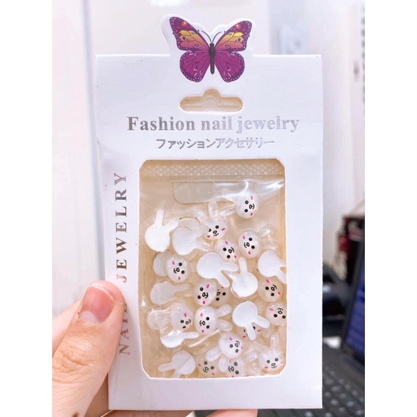 CHARM HOẠT HÌNH / CHARM GẮN MÓNG/ CHARM HÌNH THÚ GẤU / THỎ  - XIE dụng cụ nail&amp;mi ♥️