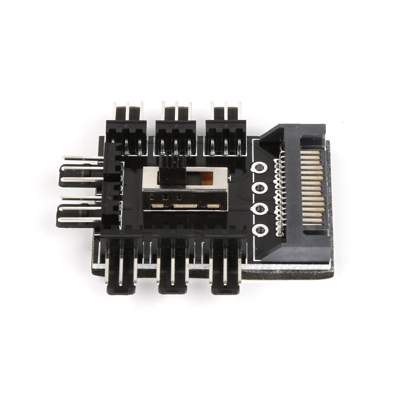 SATA 1 to 8 fan channel splitter with speed control