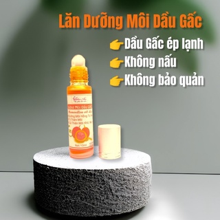 Son dưỡng môi thiên nhiên, hỗ trợ giảm thâm môi, khô môi, nứt nẻ môi Son bi lăn dầu gấc chai 10ml  Thiên Ân handmade