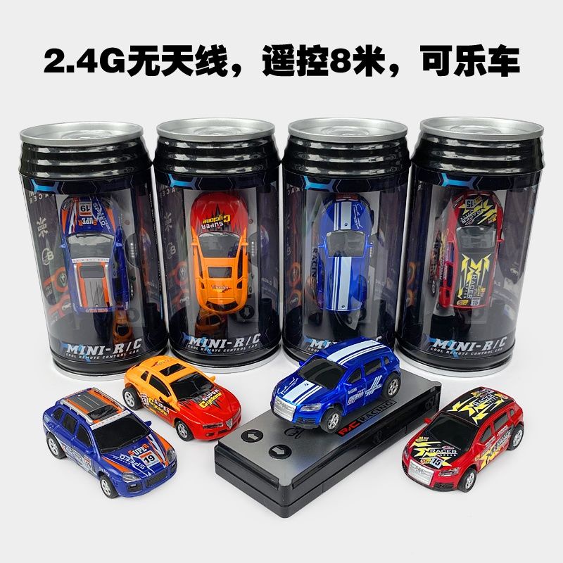 Xe Hơi Thể Thao Điều Khiển Từ Xa Không Dây 2.4G Hình Xe Cola Siêu Nhỏ