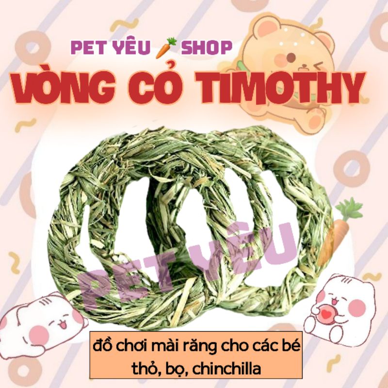 Vòng cỏ timothy siêu thơm Mới 100%đồ chơi dành cho thỏ bọ chinchilla