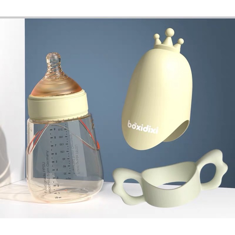 Bình sữa vương miện hoàng gia Boxidixi nhựa PPSU 160ml/260ml an toàn đáng yêu cho bé