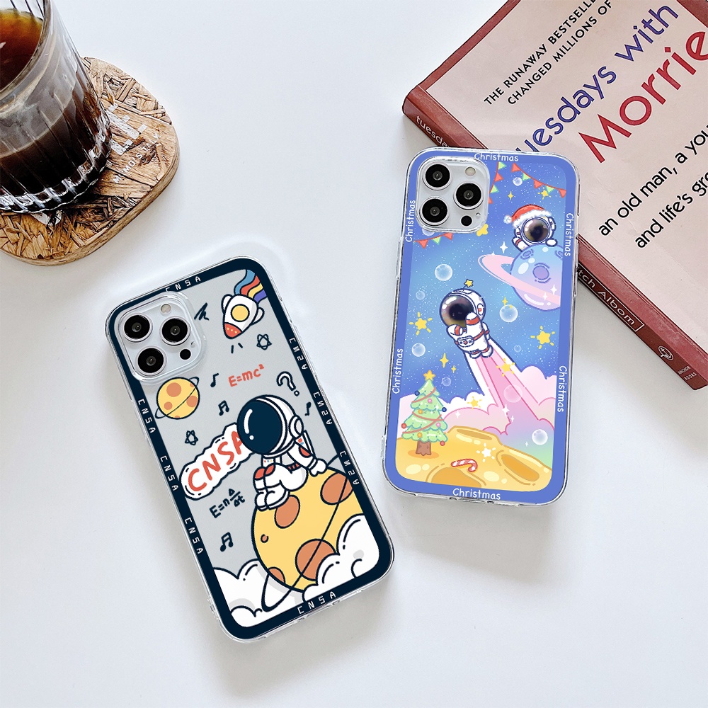 Ốp Điện Thoại Tpu Mềm Chống Sốc In Hình Phi Hành Gia Cho iPhone 11 12 13 pro max XS X XR XSMax 7 8 6 6s plus 5 4 SE 2020