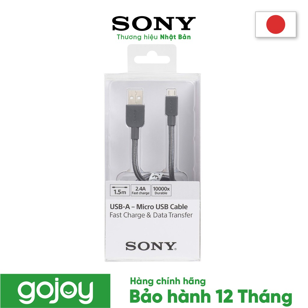 Cáp MICRO USB 1.5m SONY CP-ABP150 3 màu - Bảo hành chính hãng 12 tháng