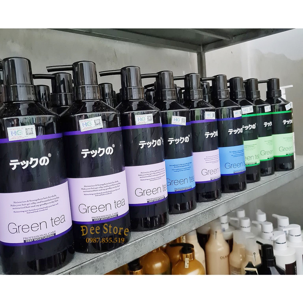 Combo Dầu Gội Xả Dưỡng Sâu Trà Xanh Greentea Meiki Mẫu Mới 2022