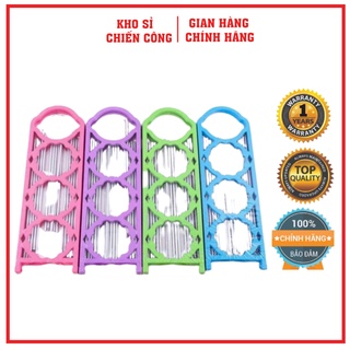 Kệ để giày dép 4 tầng bằng nhựa để được đến 8 đôi giày và dép gọn gàng tiện lợi| giá để giày dép giá sách