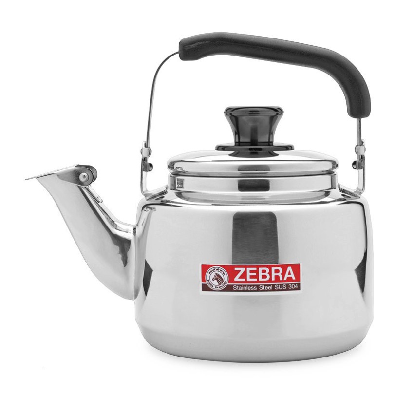 Ấm đun nước inox 304 Zebra Thái Lan 4.5l-113522. Dòng cao cấp, có còi reo, dùng được bếp từ