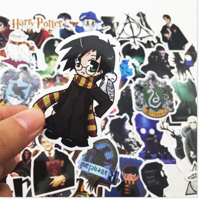 Sticker Set 50 Hình Dán Trang Trí Hình Nhân Vật Trong Phim Harry Potter