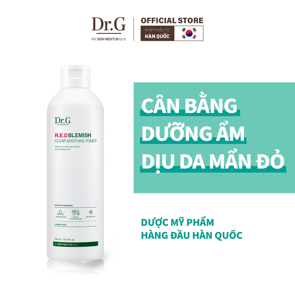 Dr.G Nước hoa hồng R.E.D Blemish Clear Soothing Toner 300ml