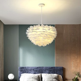 Đèn chùm LUISTE lông vũ hiện đại, sang trọng loại 60cm với 3 chế độ ánh sáng - kèm bóng LED chuyên dụng [ẢNH THẬT 100%]